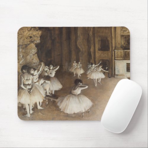 Ballet Rehearsal on Stage  Edgar Degas Mouse Pad