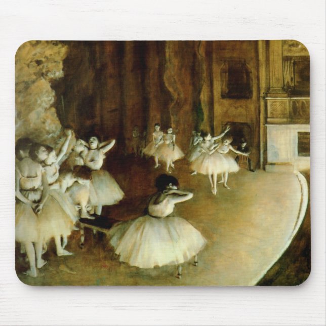 Ballet Rehearsal On Stage Mouse Pad (Front)