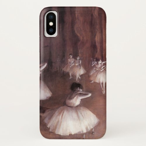 Ballet Rehearsal on the Stage by Edgar Degas iPhone XS Case