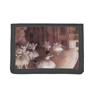 Ballet Rehearsal on the Stage by Edgar Degas Trifold Wallet