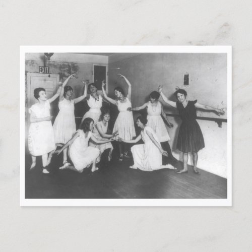 Ballet Rehearsal Vintage Photo from 1916 Postcard