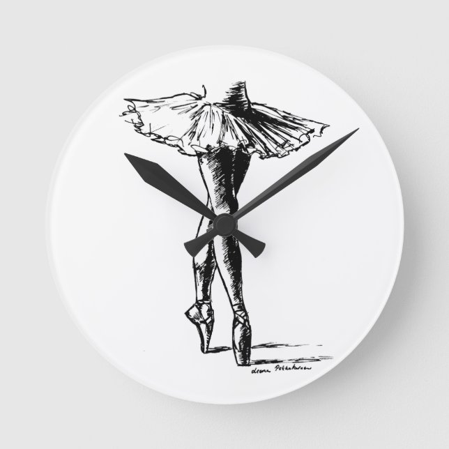 Ballet Round Clock (Front)