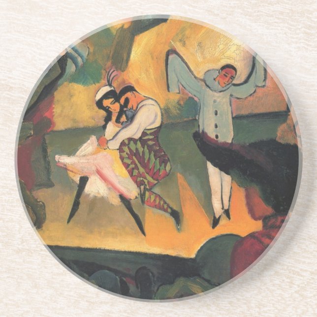 Ballet Russes, Russian Ballet by August Macke Drink Coaster (Front)