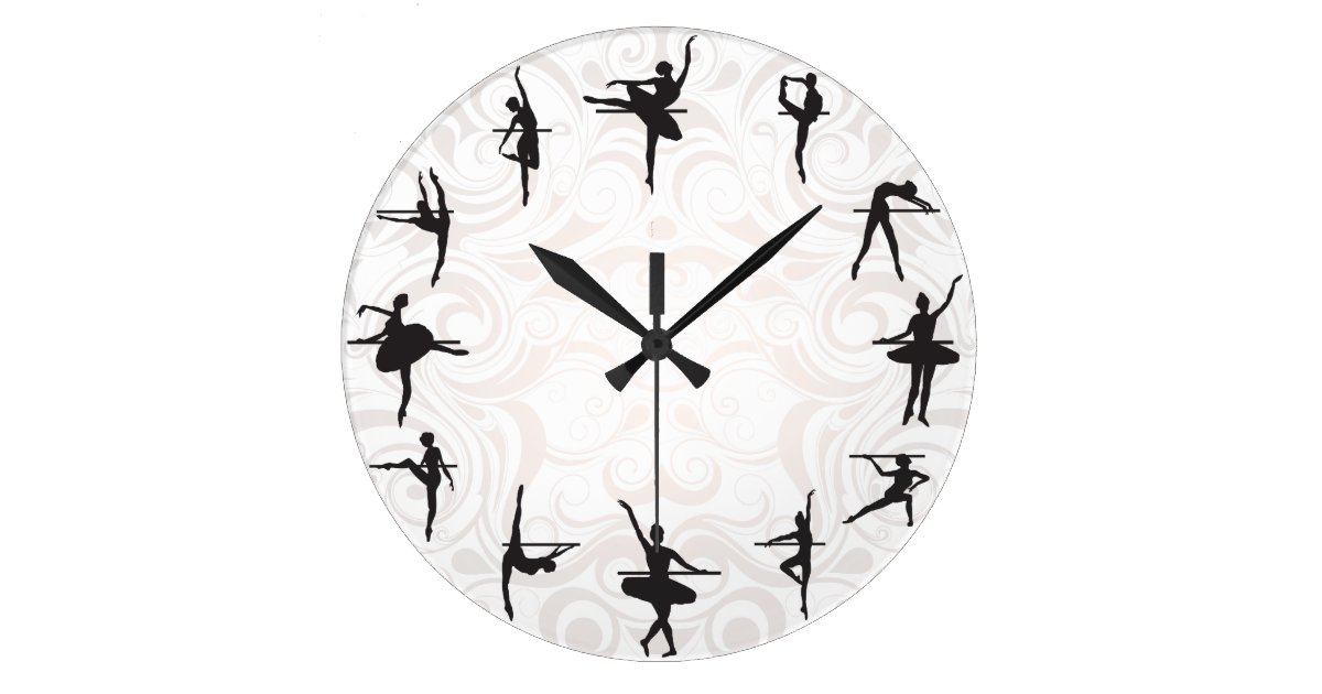 ballet school ballerina dance wall clock zazzle com disney christmas return address labels