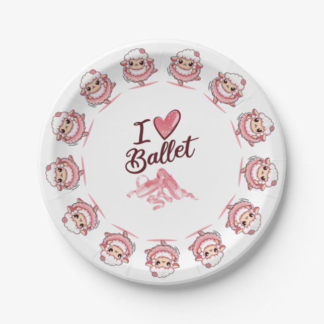 Ballet Sheep Paper Plates (Front)