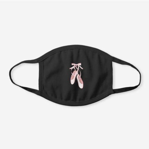 Ballet Shoe Ballerina Dance Black Cotton Face Mask