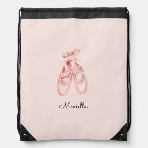 Ballet Shoe Drawstring Carry Bag