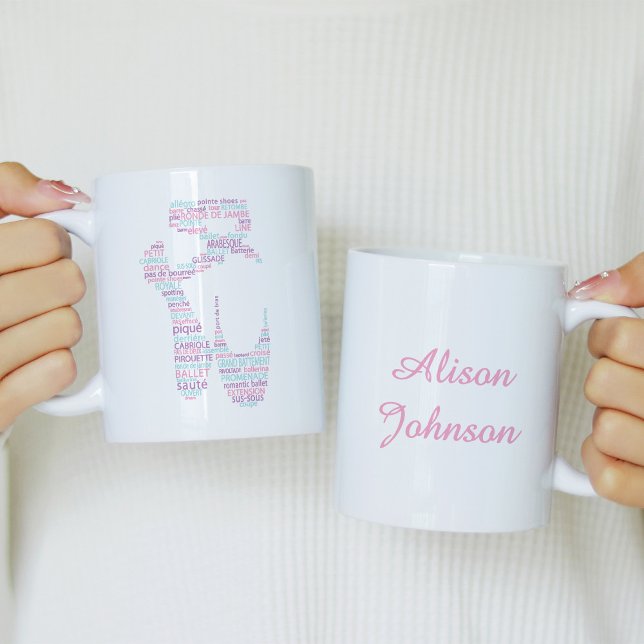 Ballet Shoe Pink and Aqua Coffee Mug (Creator Uploaded)