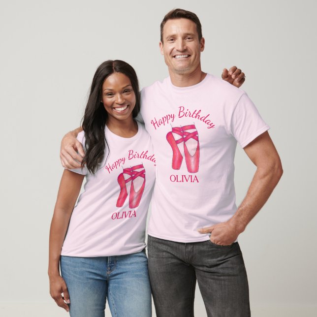 Ballet Shoes Ballerina Dance Happy Birthday Party T-Shirt (Unisex)