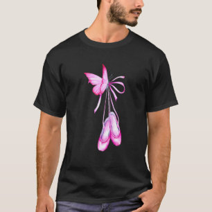 Ballet Shoes Butterfly Dancer Cool Dancing Balleri T-Shirt