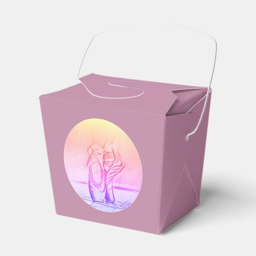 Ballet Shoes Colorful Rainbow Favor Box