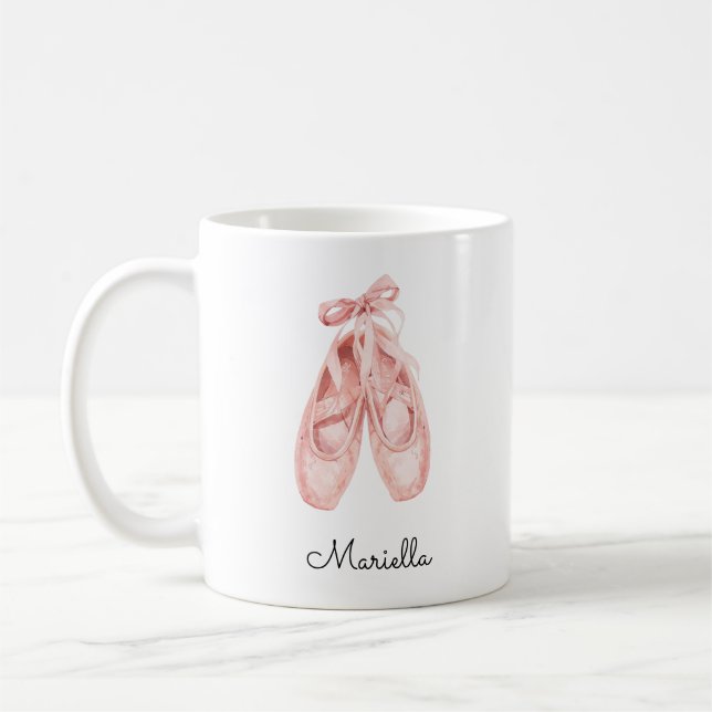 Ballet Shoes Customized Coffee Mug (Left)