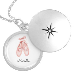 Ballet Shoes Customized Locket Necklace