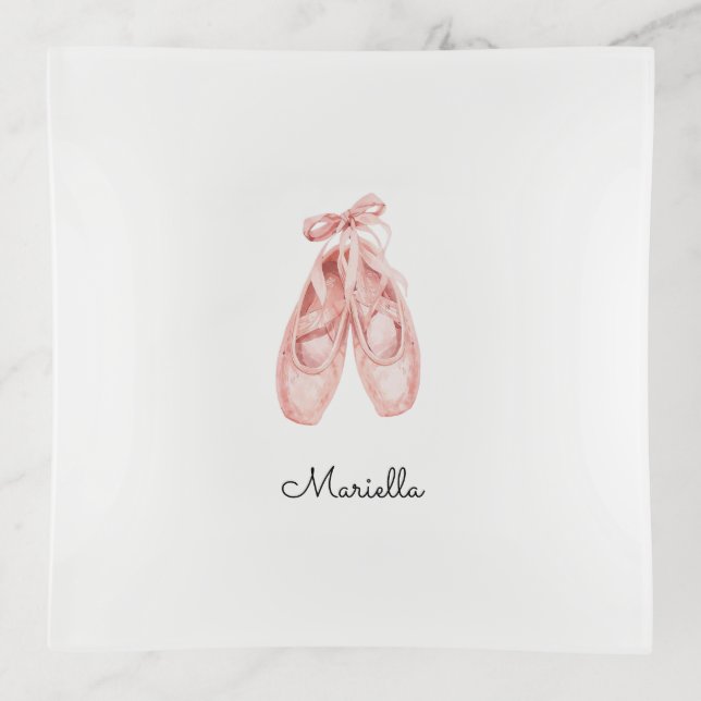 Ballet Shoes Customized Trinket Tray (Front)