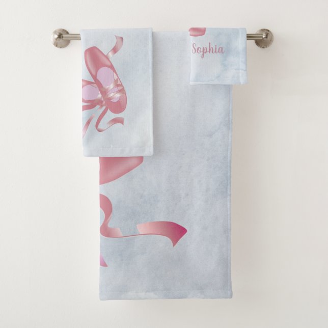 Ballet Shoes Design Bath Towel Set (Insitu)