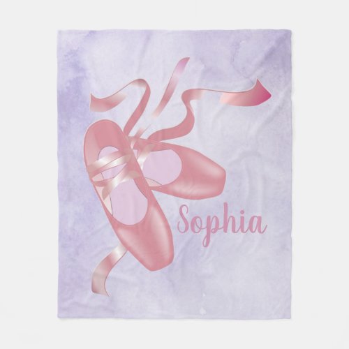 Ballet Shoes Design Fleece Blanket