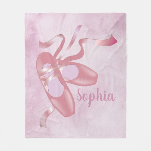 Ballet Shoes Design Fleece Blanket