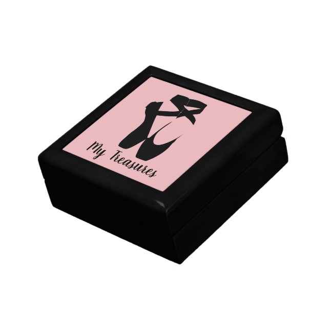 Ballet Shoes Design Gift Treasure Jewelry Box (Side)