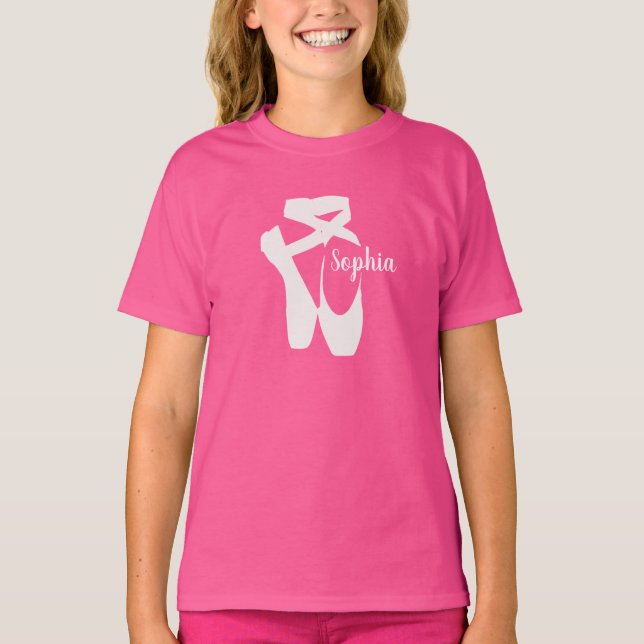 Ballet Shoes Design Kids T-shirt (Front)