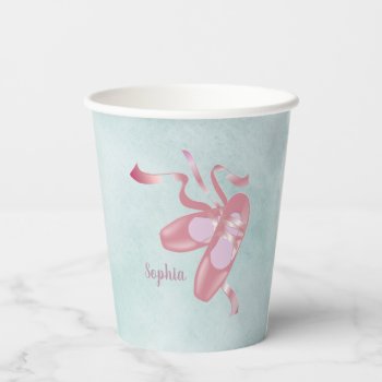 Ballet Shoes Design Paper Cups by SjasisSportsSpace at Zazzle