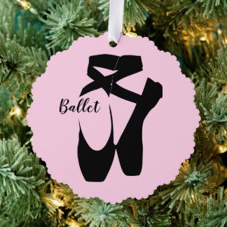 Ballet Shoes Design Paper Ornament Card