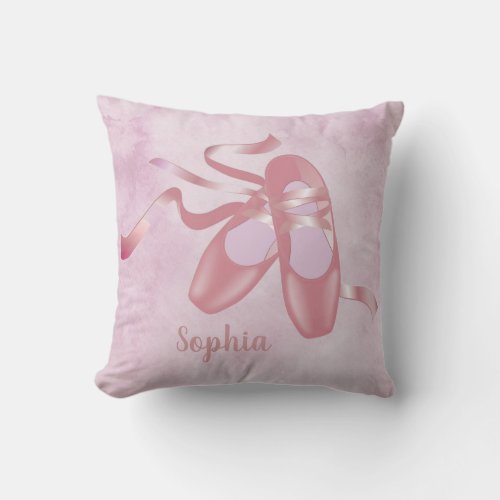 Ballet Shoes Design Throw Pillow