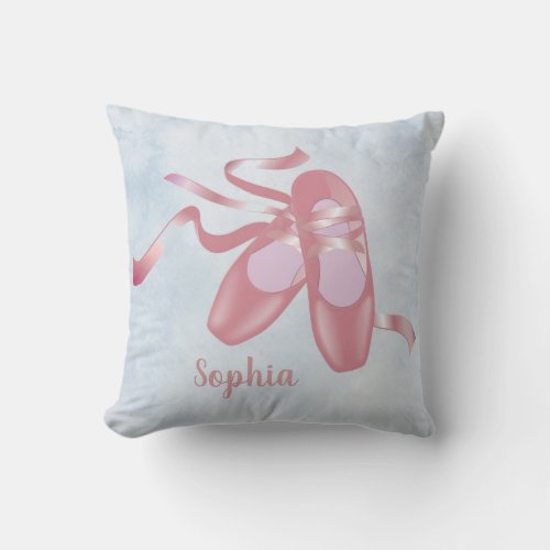 Ballet Shoes Design Throw Pillow