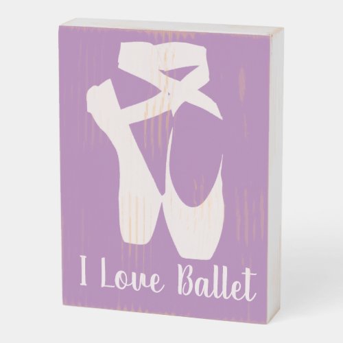 Ballet Shoes Design Wood Box Sign