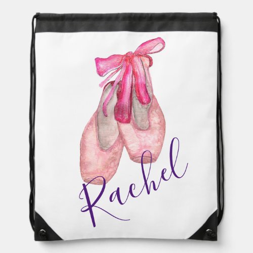 Ballet Shoes  Drawstring Bag