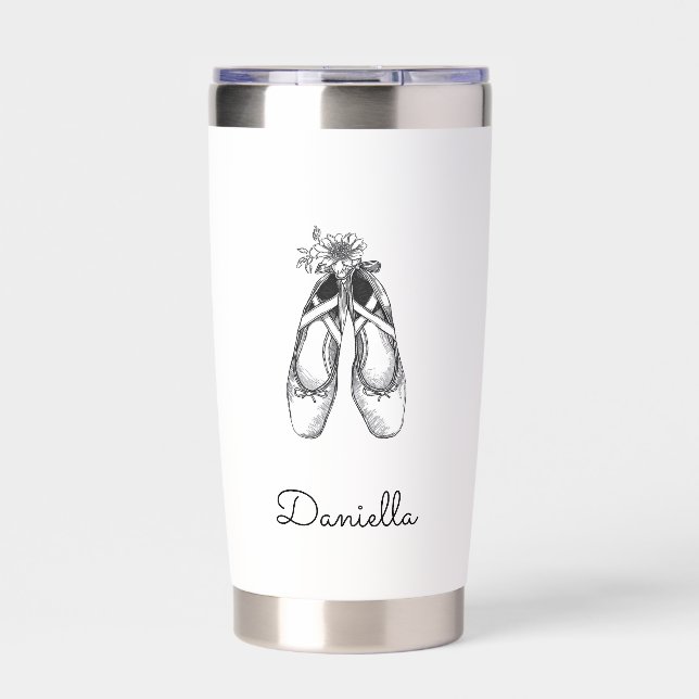 Ballet Shoes Hand Drawn  Insulated Tumbler (Front)