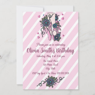 Ballet Shoes Invitation