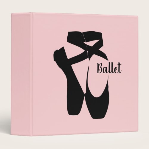 Ballet Shoes Slippers Design 3 Ring Binder