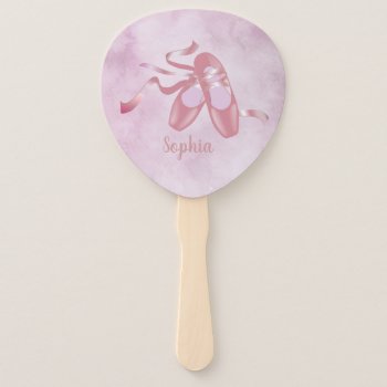 Ballet Shoes Slippers Design Hand Fan by SjasisSportsSpace at Zazzle