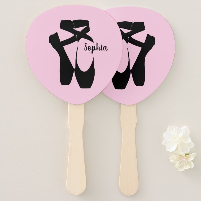 Ballet Shoes Slippers Design Hand Fan