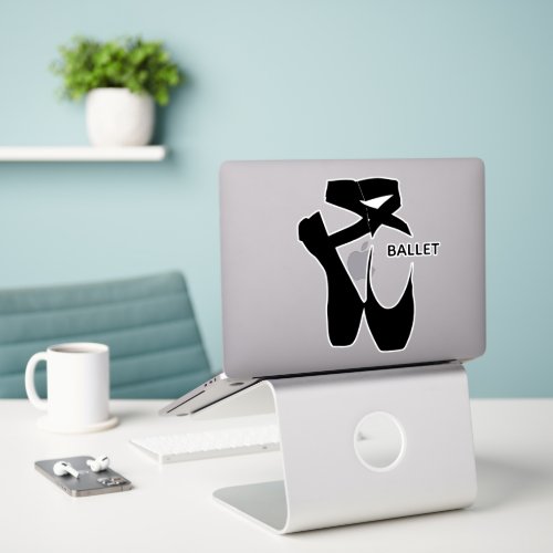 Ballet Shoes Slippers Design Square Vinyl Sticker