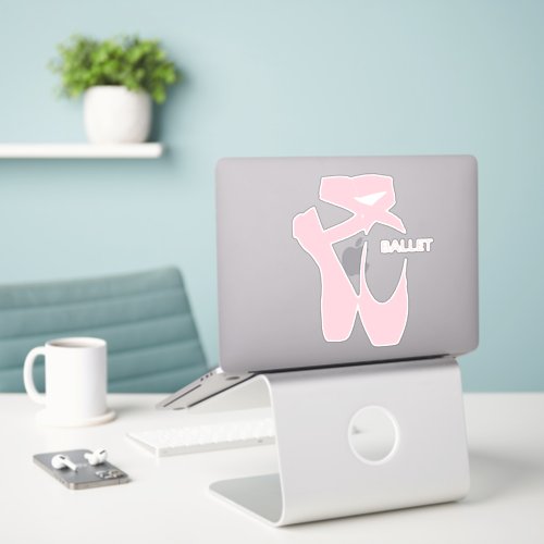 Ballet Shoes Slippers Design Square Vinyl Sticker