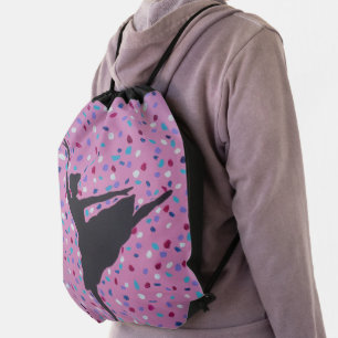 Ballet Silhouette  Drawstring Bag