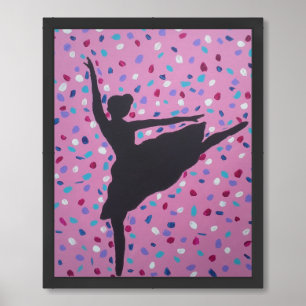 Ballet Silhouette Framed Art