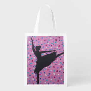 Ballet Silhouette Grocery Bag