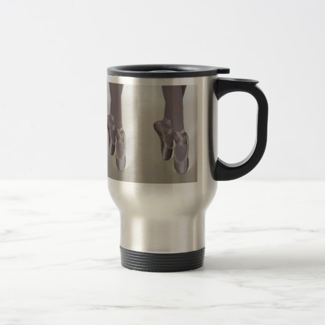 ballet slippers at point travel mug (Right)
