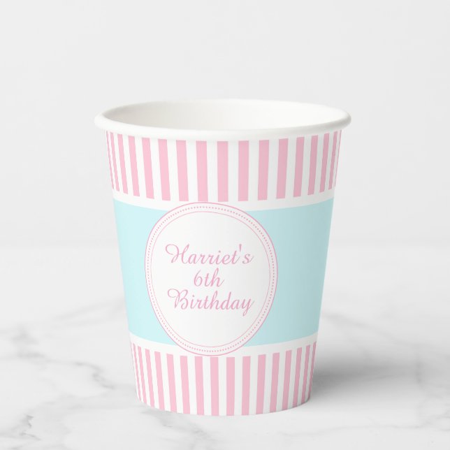 Ballet Slippers Ballerina Birthday Party Paper Cups (Front)