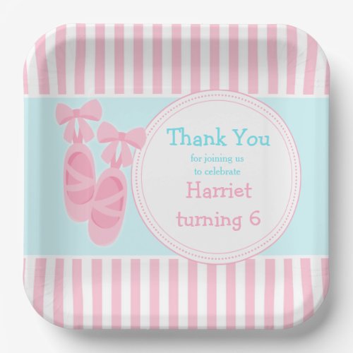 Ballet Slippers Ballerina Birthday Party Paper Plates