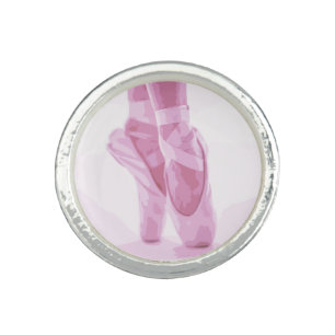 Ballet Slippers Dancer Ballerina Dance Shoes Pink Ring