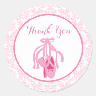 Ballet Slippers Favor Stickers