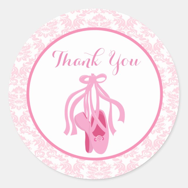 Ballet Slippers Favor Stickers (Front)