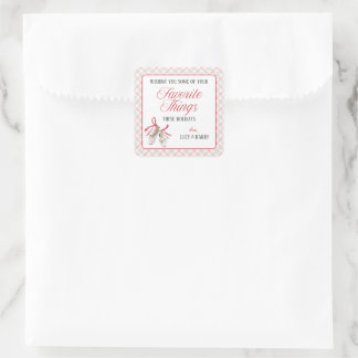 Ballet Slippers Favorite Things Christmas Square Sticker
