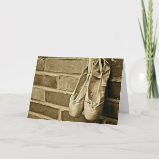 ballet slippers greeting card
