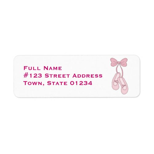 Ballet Slippers Mailing Labels