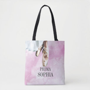 Ballet Slippers Personal Prima Pointe  Pink Tote Bag