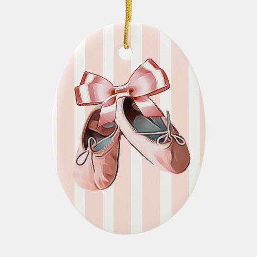 Ballet Slippers Pink Christmas Ornament